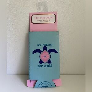 Simply Southern slim can cooler sea turtle “She Believed She Could” NWT
